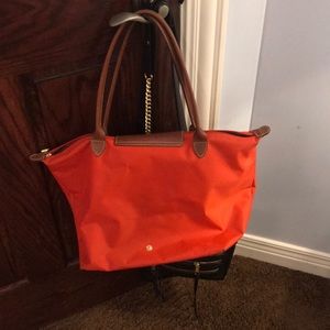 Orangey/red tote bag longchamp MEDIUM